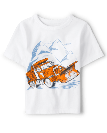 T-shirt graphique de véhicule d'hiver pour bébés et tout-petits garçons