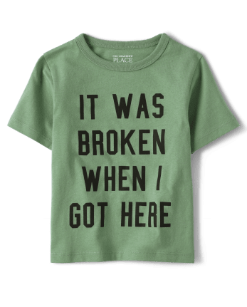Camiseta estampada rota para bebés y niños pequeños