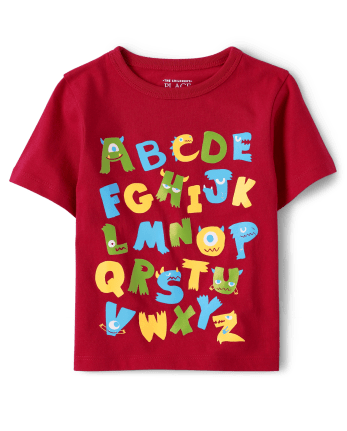 Baby And Toddler Boys Alphabet Graphic Tee