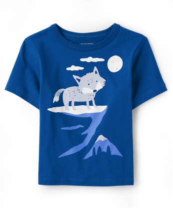 Camiseta con estampado de zorro para bebés y niños pequeños
