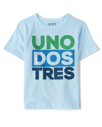 Baby and Toddler Boys Uno Dos Tres Graphic Tee