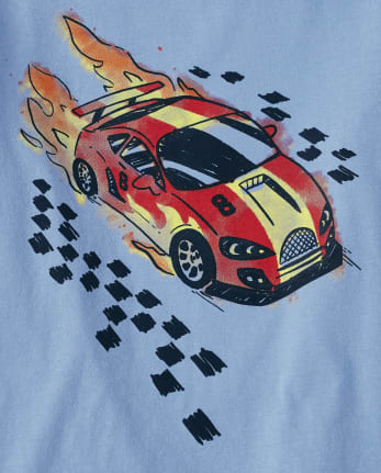 Camiseta con gráfico Racecar para bebés y niños pequeños