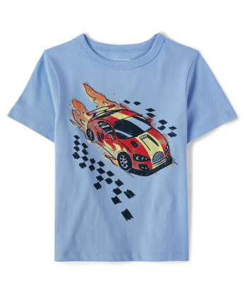 Camiseta con gráfico Racecar para bebés y niños pequeños