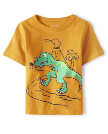 Camiseta con gráfico Dino Volcano para bebés y niños pequeños
