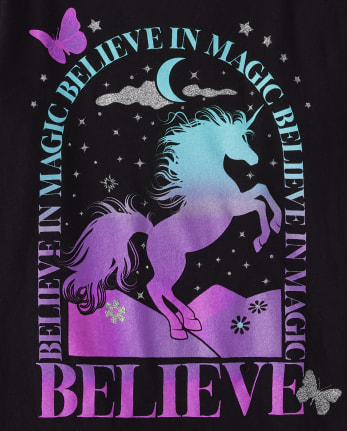 Pack de 2 camisetas con estampado de unicornio Love de Girls