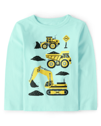 T-shirt graphique Construction pour bébé et tout-petit garçon