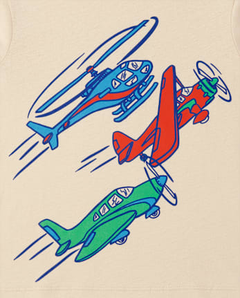 T-shirt graphique avion pour bébés et tout-petits garçons