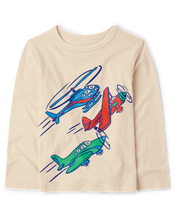 T-shirt graphique avion pour bébés et tout-petits garçons