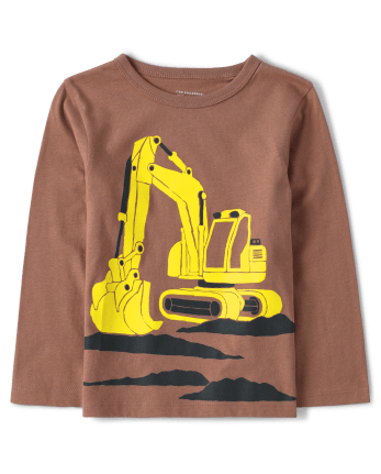 T-shirt graphique de construction pour bébés et tout-petits garçons