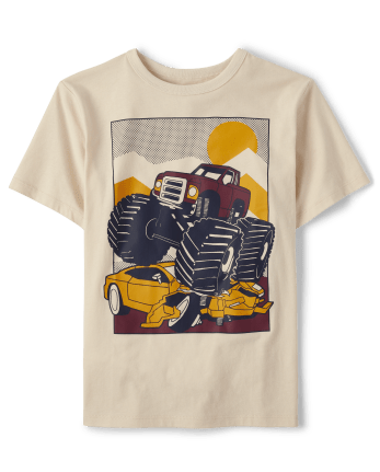 Camiseta con gráfico Monster Truck para niños