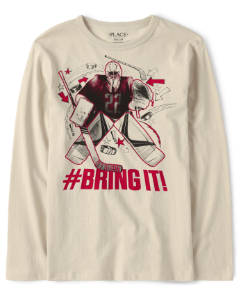 T-shirt graphique de hockey pour garçons