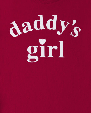 Camiseta con estampado de niña de papá para niña