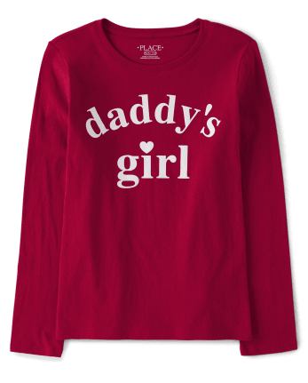 Camiseta con estampado de niña de papá para niña