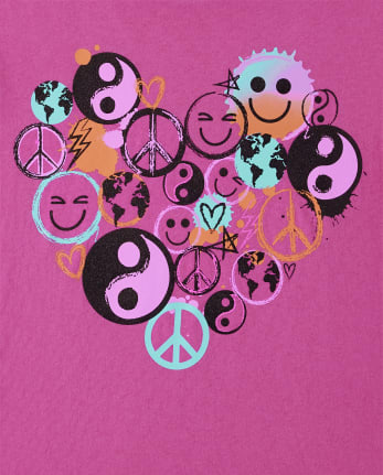 Girls Icon Heart Graphic Tee