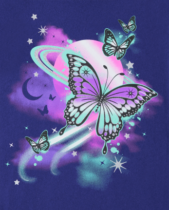 Girls Butterfly Graphic Tee