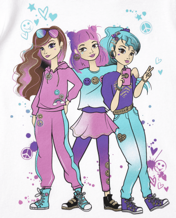 Camiseta estampada para niñas