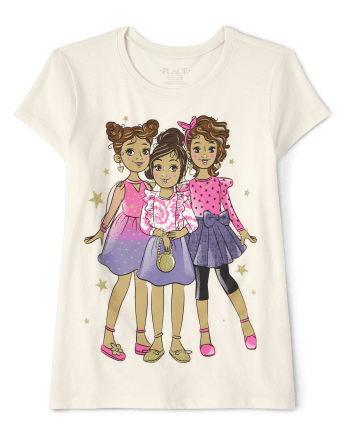 Girls graphic tees top