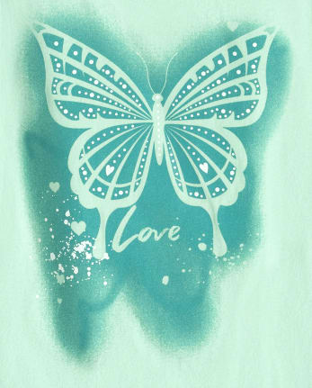Girls Butterfly Graphic Tee