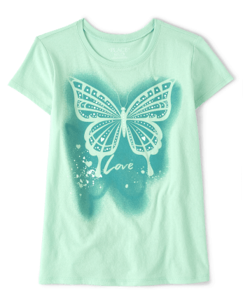 Girls Butterfly Graphic Tee