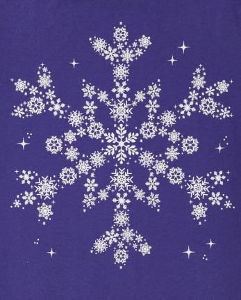 Camiseta con estampado de copos de nieve para niñas