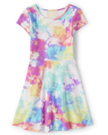 Vestido skater estampado para niñas