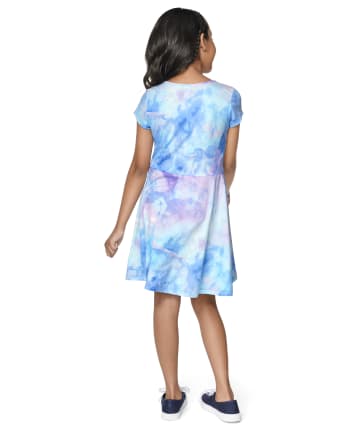 Vestido skater estampado para niñas