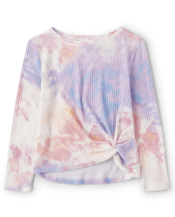 Girls Tie Dye Knot Top