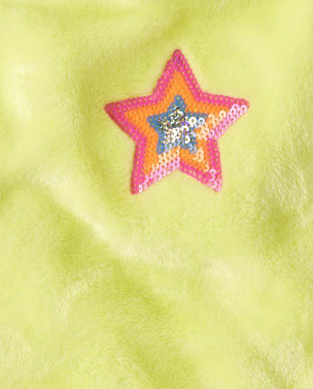 Haut graphique en sherpa à sequins pour fille