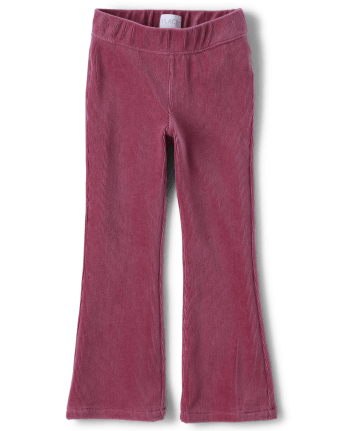 Girls Stretch Knit Cord Flare Pants | The Children's Place CA - MALAGA ROSE