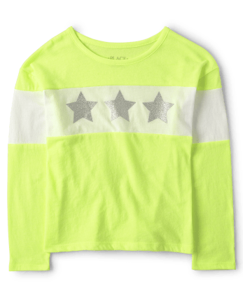 Girls Colorblock Star Top