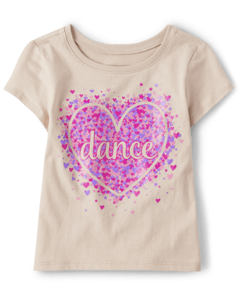 Camiseta con estampado de danza para bebés y niñas pequeñas