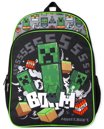 Boys Minecraft Backpack And Lunchbox Set