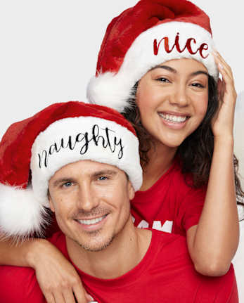 Sombreros de Papá Noel reversibles para adultos unisex