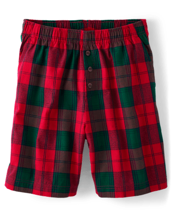 Pantalones Shortsde pijama de franela para hombre