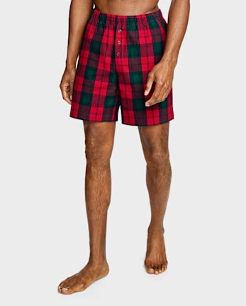 Pantalones Shortsde pijama de franela para hombre