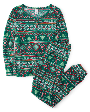 Pijama térmico Fairisle familiar a juego para mujer