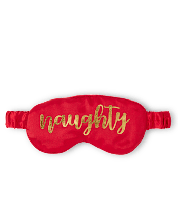 Conjunto de accesorios de 2 piezas de calcetines y antifaz reversibles Naughty Nice para mujer