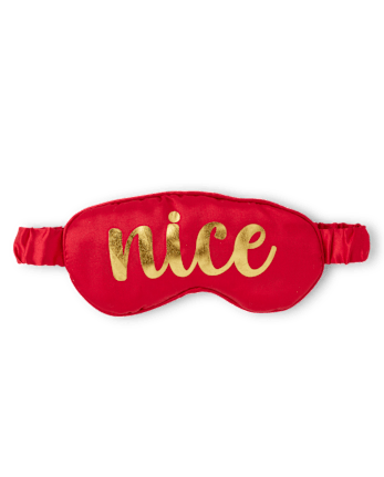 Conjunto de accesorios de 2 piezas de calcetines y antifaz reversibles Naughty Nice para mujer