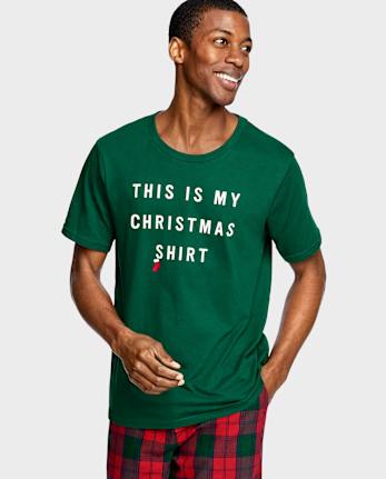 Camiseta para dormir unisex con estampado navideño para adultos