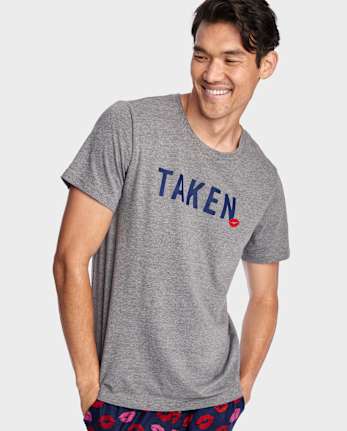 Camiseta para dormir con estampado del día de San Valentín para hombre