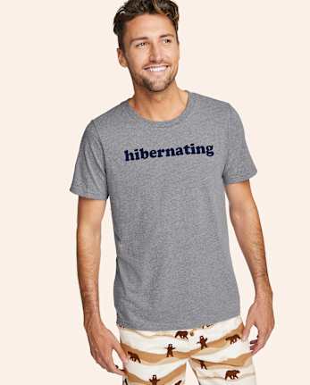 Camiseta para dormir con estampado gráfico para hombre