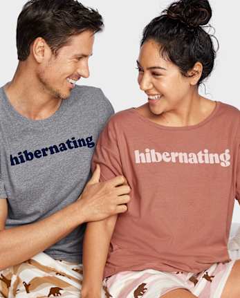 Camiseta para dormir con estampado gráfico para hombre