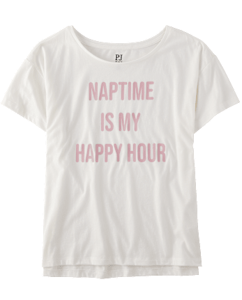 Camiseta para dormir con estampado gráfico para mujer