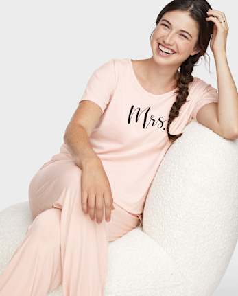 Camiseta para dormir con estampado gráfico para mujer