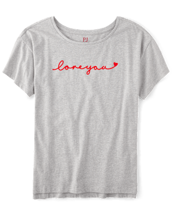 Camiseta para dormir con estampado del día de San Valentín para mujer
