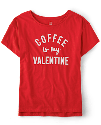 Camiseta para dormir con estampado del día de San Valentín para mujer