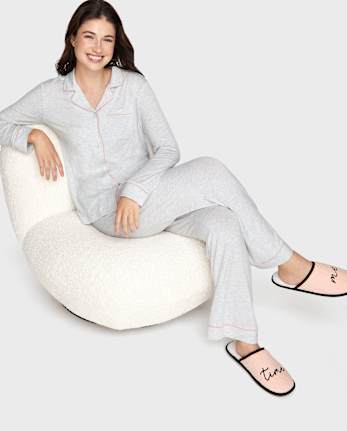 Conjunto de pantalón y top de pijama modal para mujer