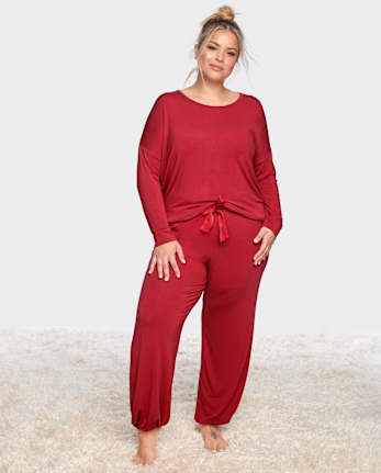 Pijama modal con lazo delantero para mujer
