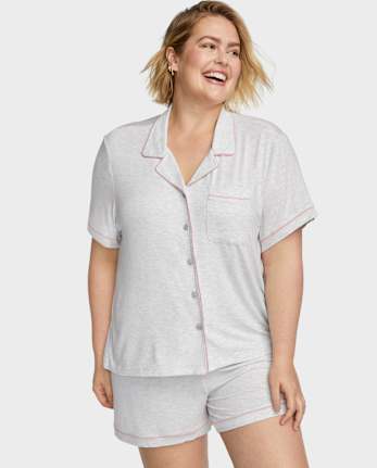 Conjunto de pijama y pantalones cortos de modal para mujer