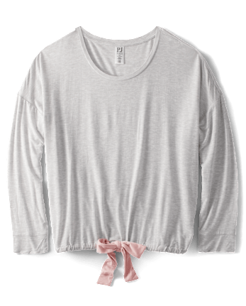 Top de pijama modal con lazo en la parte delantera para mujer